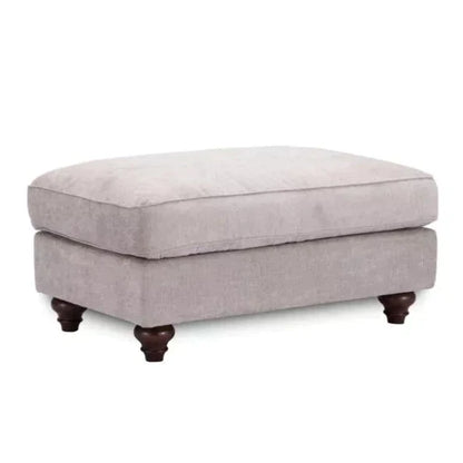 Windsor Fabric Footstool - Dark Grey or Stone