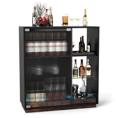 Wine Bar Cabinet in Black