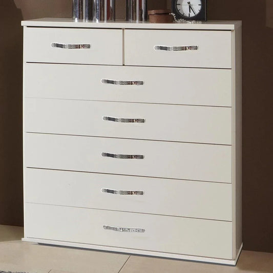 Dewi 5+2 Drawer Storage Chest - White