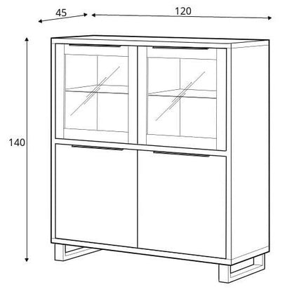 Halle 42 Display Cabinet 120cm