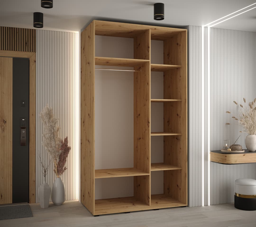 Cannes V Sliding Door Wardrobe 140cm