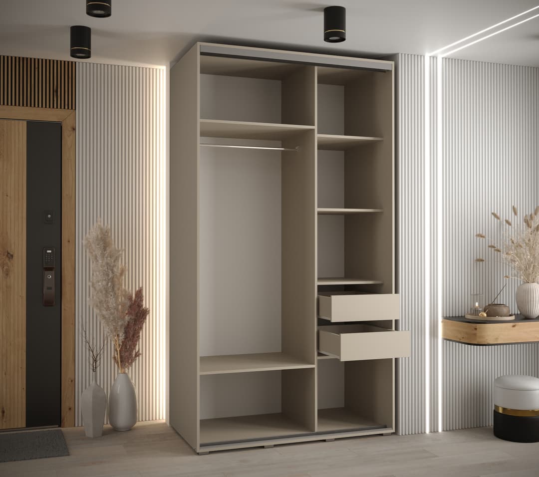 Dakota V Sliding Door Wardrobe 130cm