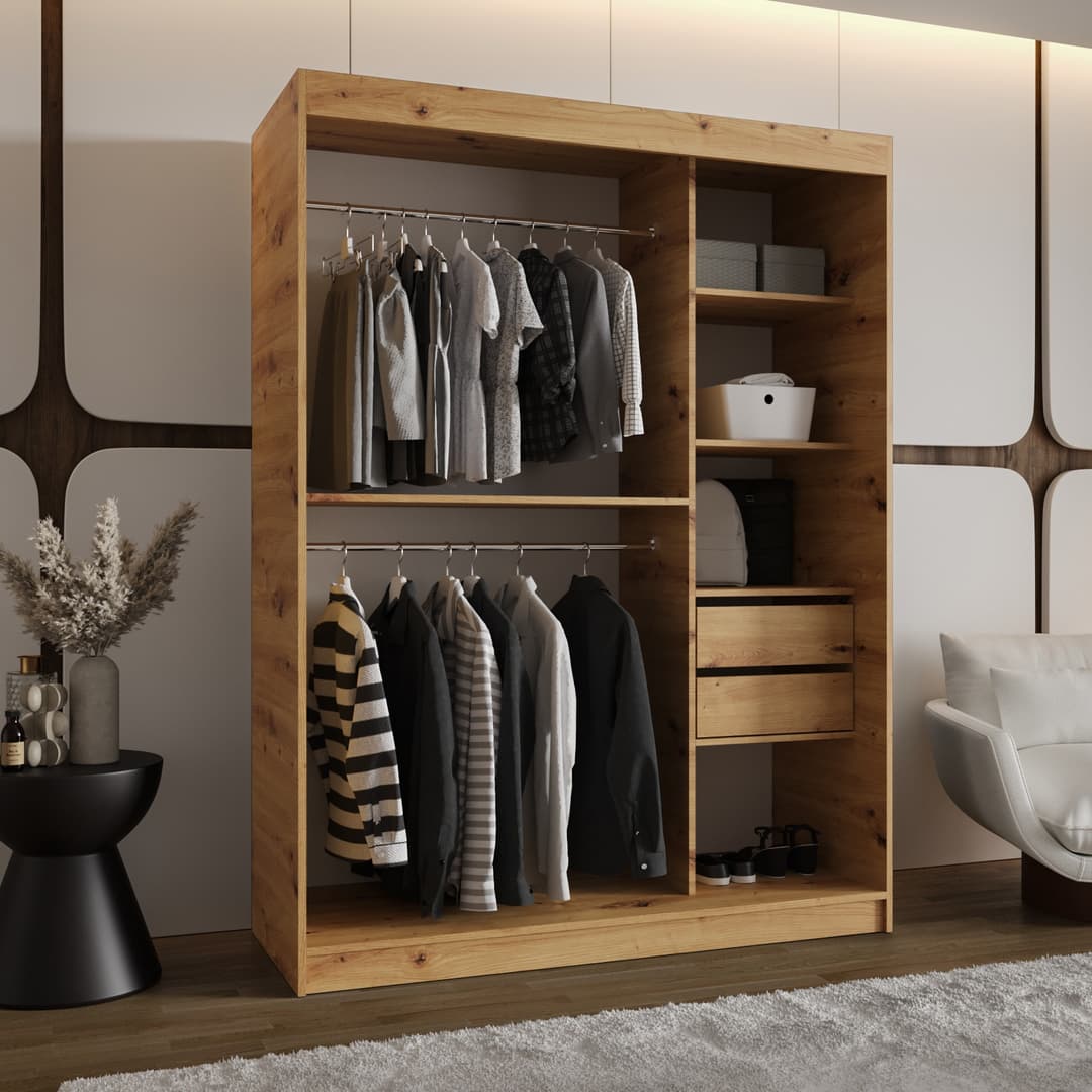 Royal Sliding Door Wardrobe 150cm