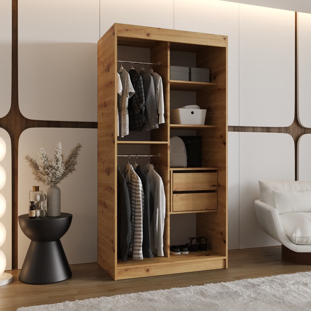 Royal Sliding Door Wardrobe 100cm
