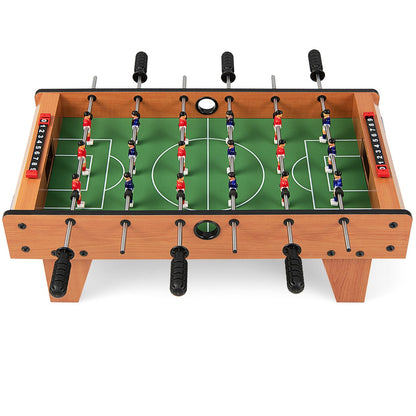 Wooden Table Football Set with Footballs for Adults and Kids