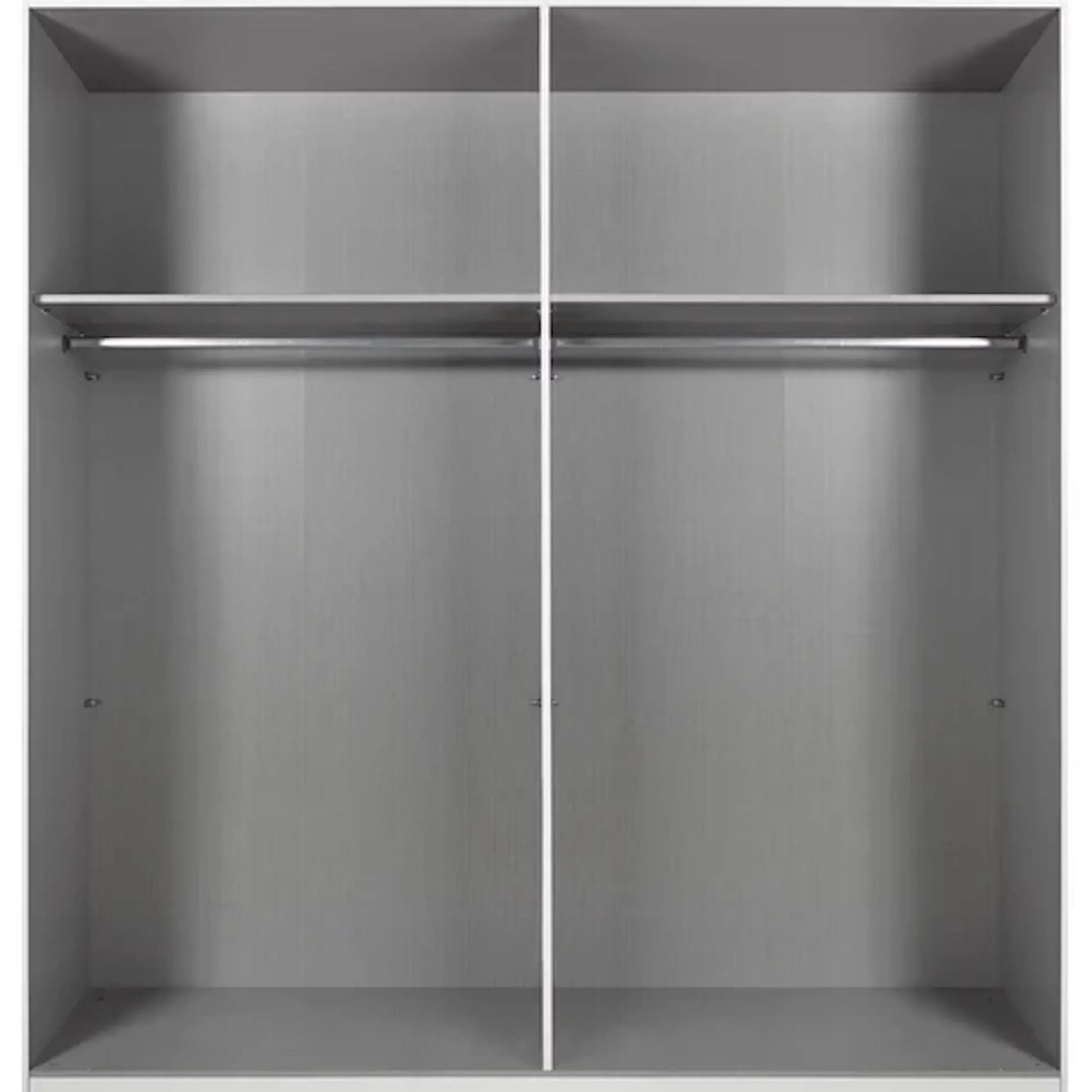 Sliding Wardrobe ANVAST 2 Door Mirrored Wardrobe Grey 225cm