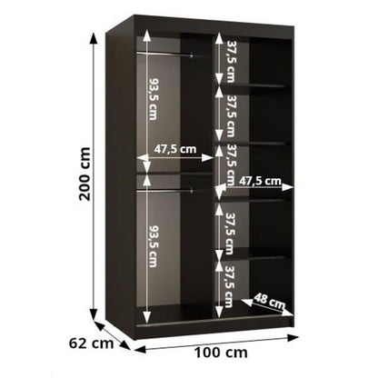 Marsylia Sliding Door Wardrobe 100cm