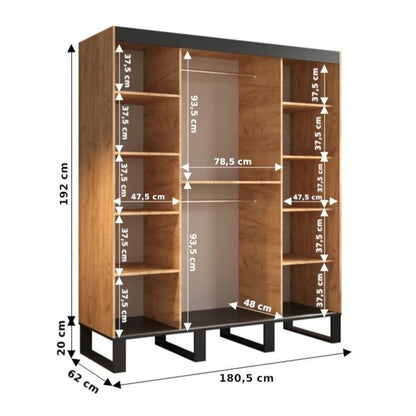 Loft Y2 Sliding Door Wardrobe 180cm