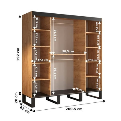 Loft Y2 Sliding Door Wardrobe 200cm