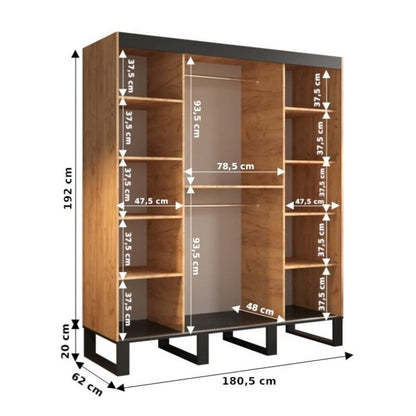 Loft Sliding Door Wardrobe 180cm