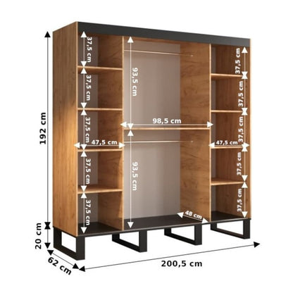 Loft V2 Sliding Door Wardrobe 200cm