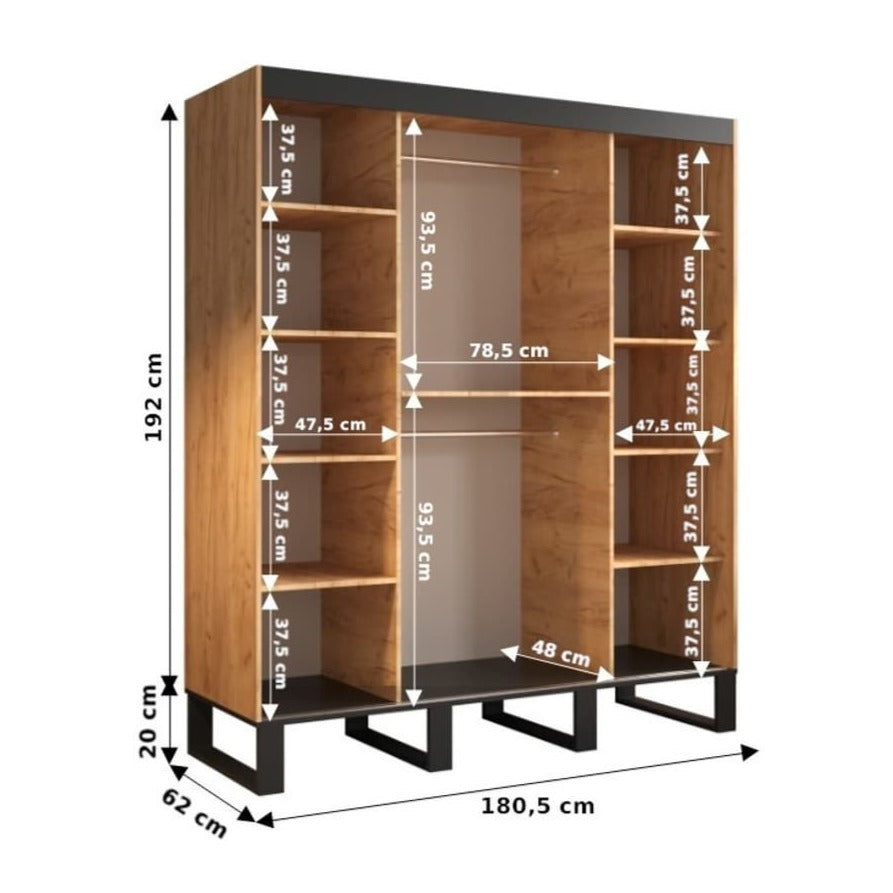 Loft V4 Sliding Door Wardrobe 180cm