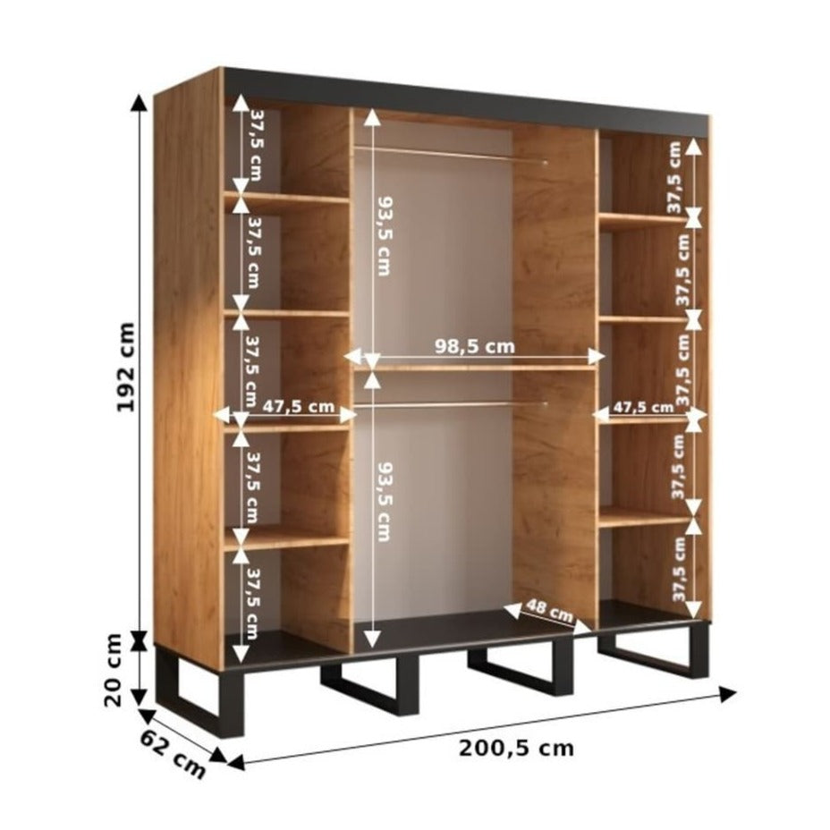 Loft V4 Sliding Door Wardrobe 200cm