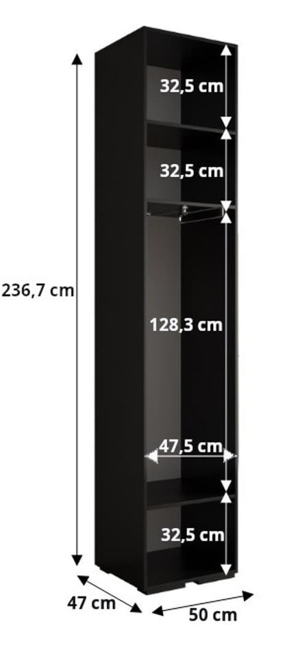 Inova II Hinged Door Wardrobe 50cm