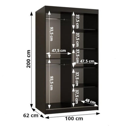 Marsylia I Sliding Door Wardrobe 100cm