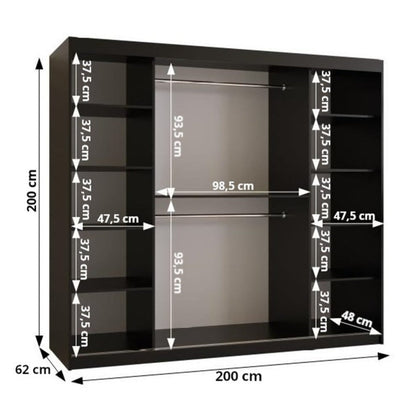 Marsylia I Sliding Door Wardrobe 200cm