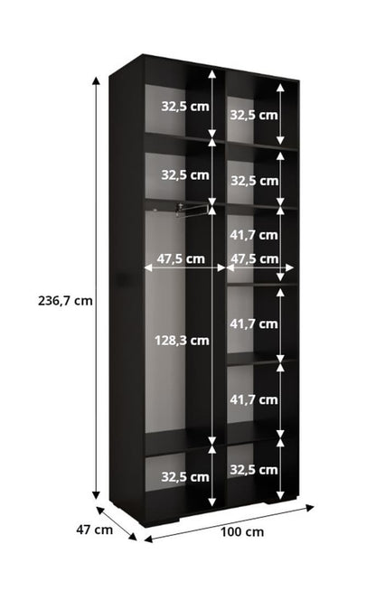 Inova II Hinged Door Wardrobe 150cm