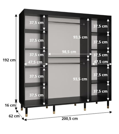 Tromso II Sliding Door Wardrobe 200cm