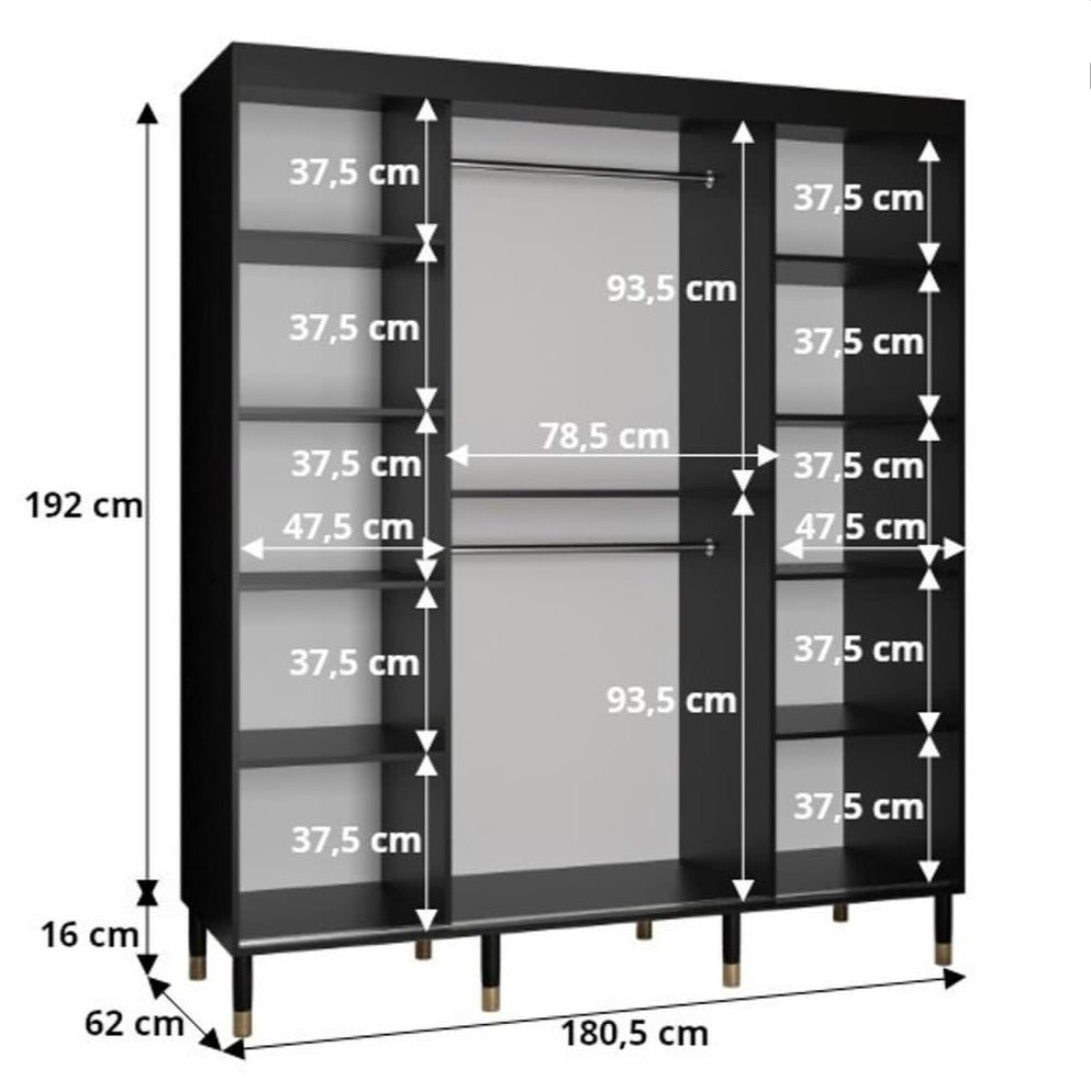 Avesta II Sliding Door Wardrobe 180cm