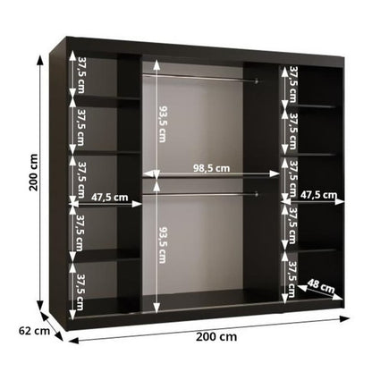 Lima Sliding Door Wardrobe 200cm