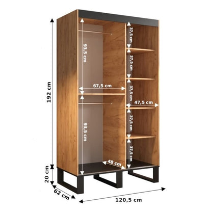 Loft Y1 Sliding Door Wardrobe 120cm