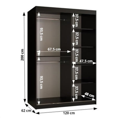 Lima I Sliding Door Wardrobe 120cm