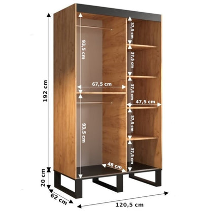 Loft Sliding Door Wardrobe 120cm