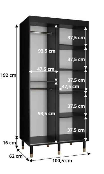 Tromso II Sliding Door Wardrobe 100cm