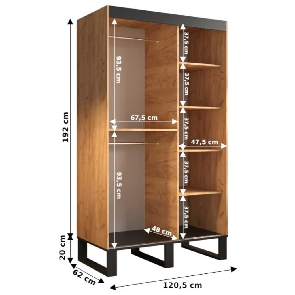 Loft Y Sliding Door Wardrobe 120cm