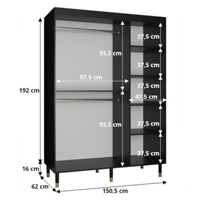 Avesta II Sliding Door Wardrobe 150cm