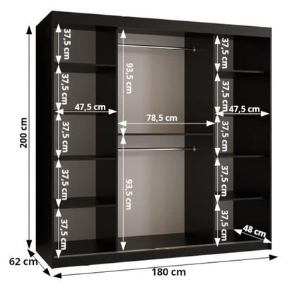 Lima I Sliding Door Wardrobe 180cm