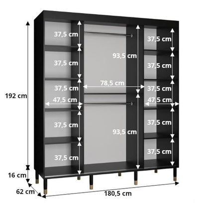 Avesta Sliding Door Wardrobe 180cm