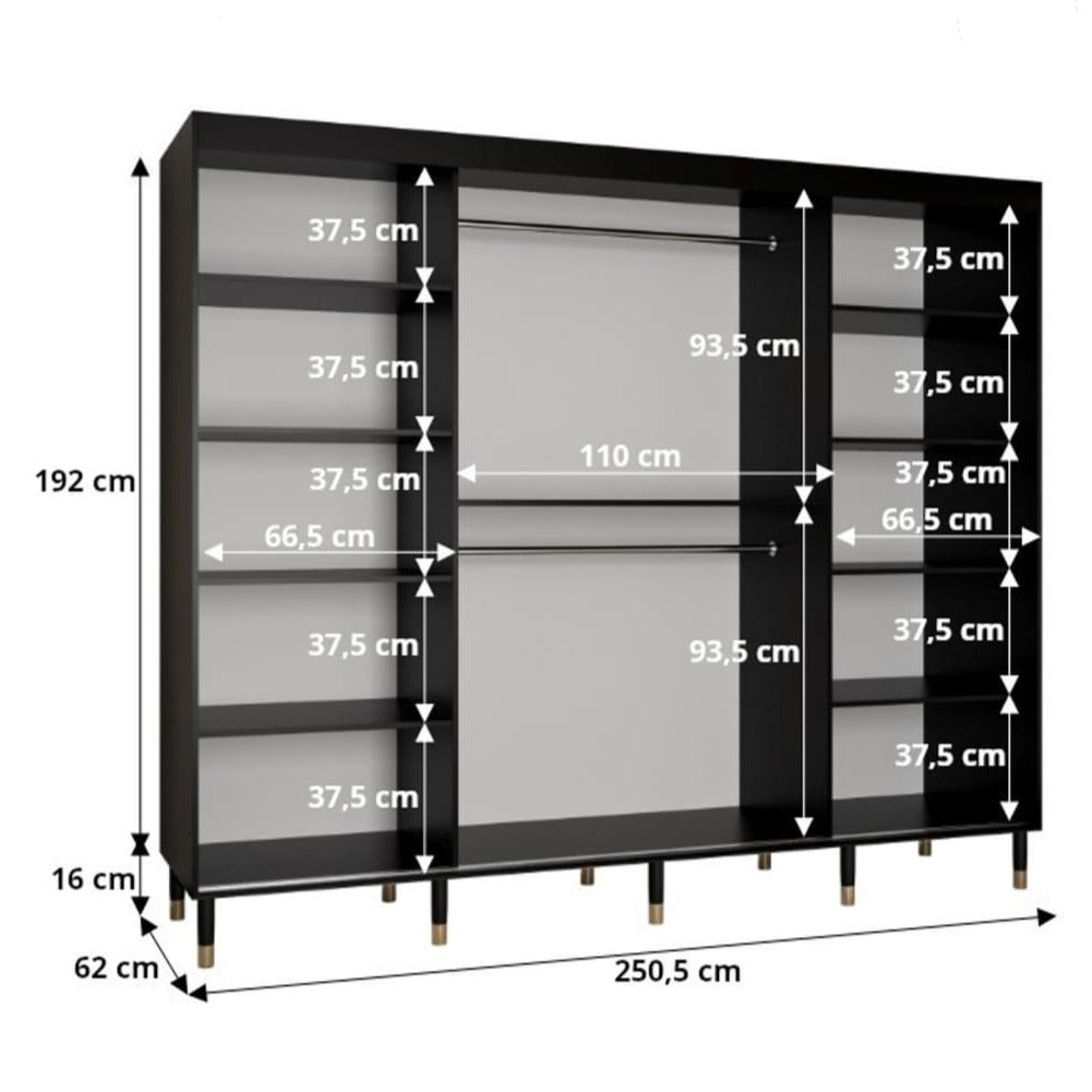 Avesta I Sliding Door Wardrobe 250cm