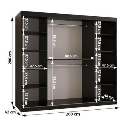 Kair Sliding Door Wardrobe 200cm