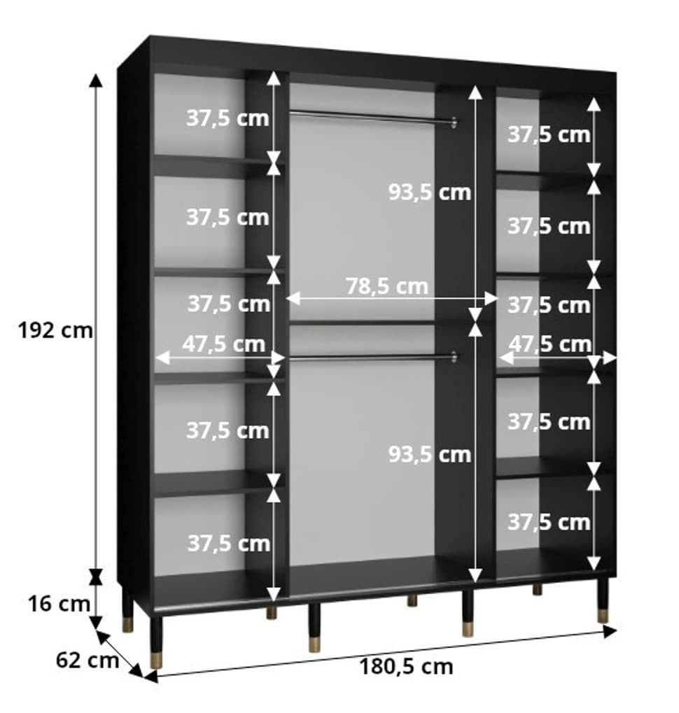 Avesta I Sliding Door Wardrobe 180cm