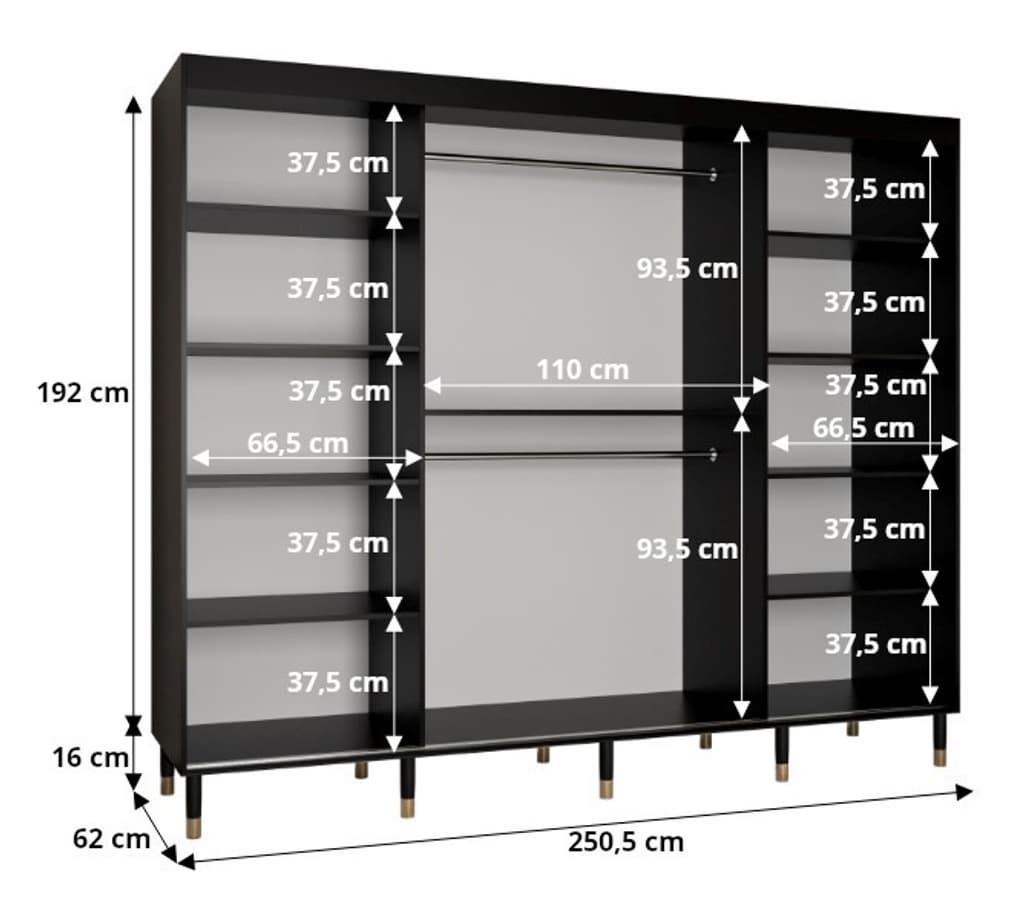 Tromso II Sliding Door Wardrobe 250cm