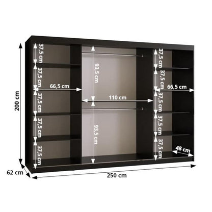 Lima II Sliding Door Wardrobe 250cm