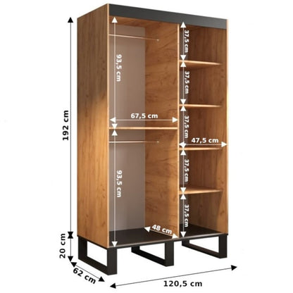 Loft Y2 Sliding Door Wardrobe 120cm