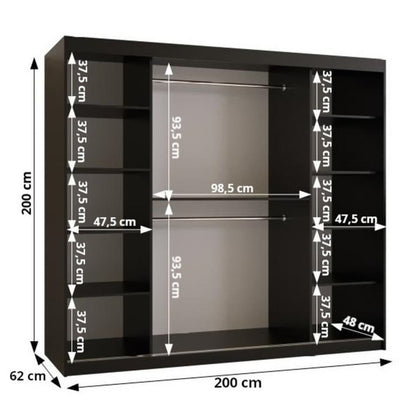 Kair II Sliding Door Wardrobe 200cm