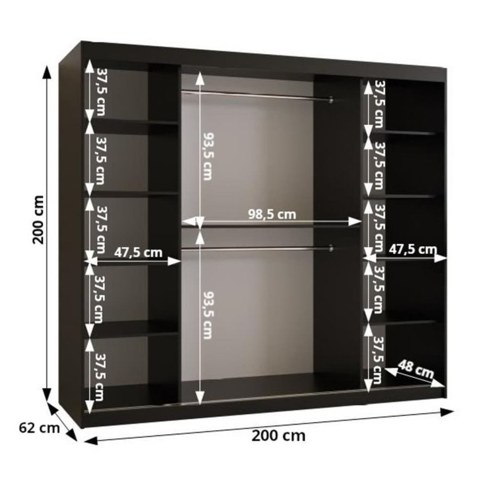 Kair I Sliding Door Wardrobe 200cm