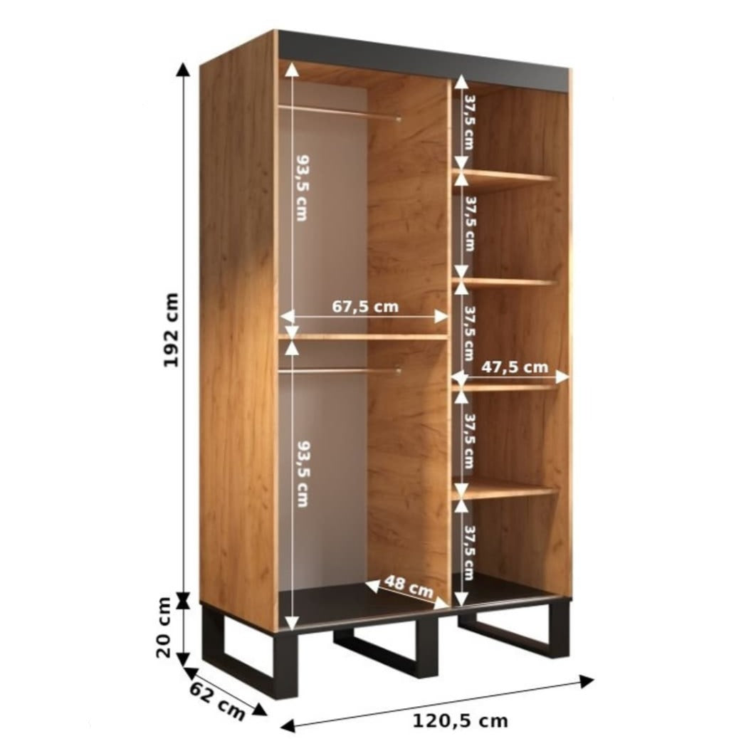 Loft V4 Sliding Door Wardrobe 120cm