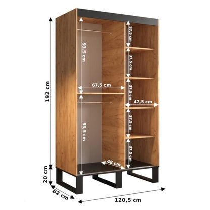 Loft V4 Sliding Door Wardrobe 120cm