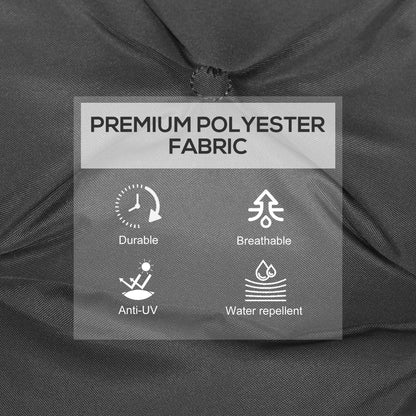 Outsunny Set of Two Outdoor Seat Cushions - Dark Grey
