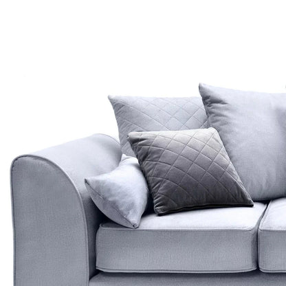 Chicago Velvet Corner Sofa - Silver Blue