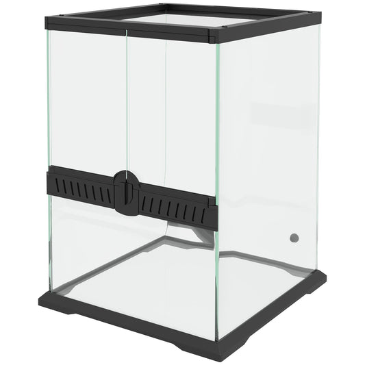 PawHut 40L Vivarium للسحالي والضفادع والثعابين والسلاحف والسلاحف مع تصميم مضاد للهروب والتهوية