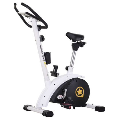 HOMCOM Exercise Bike Stationary Adjustable Height&Magnetic Recumbent Cycling w/ LCD, Phone Holder