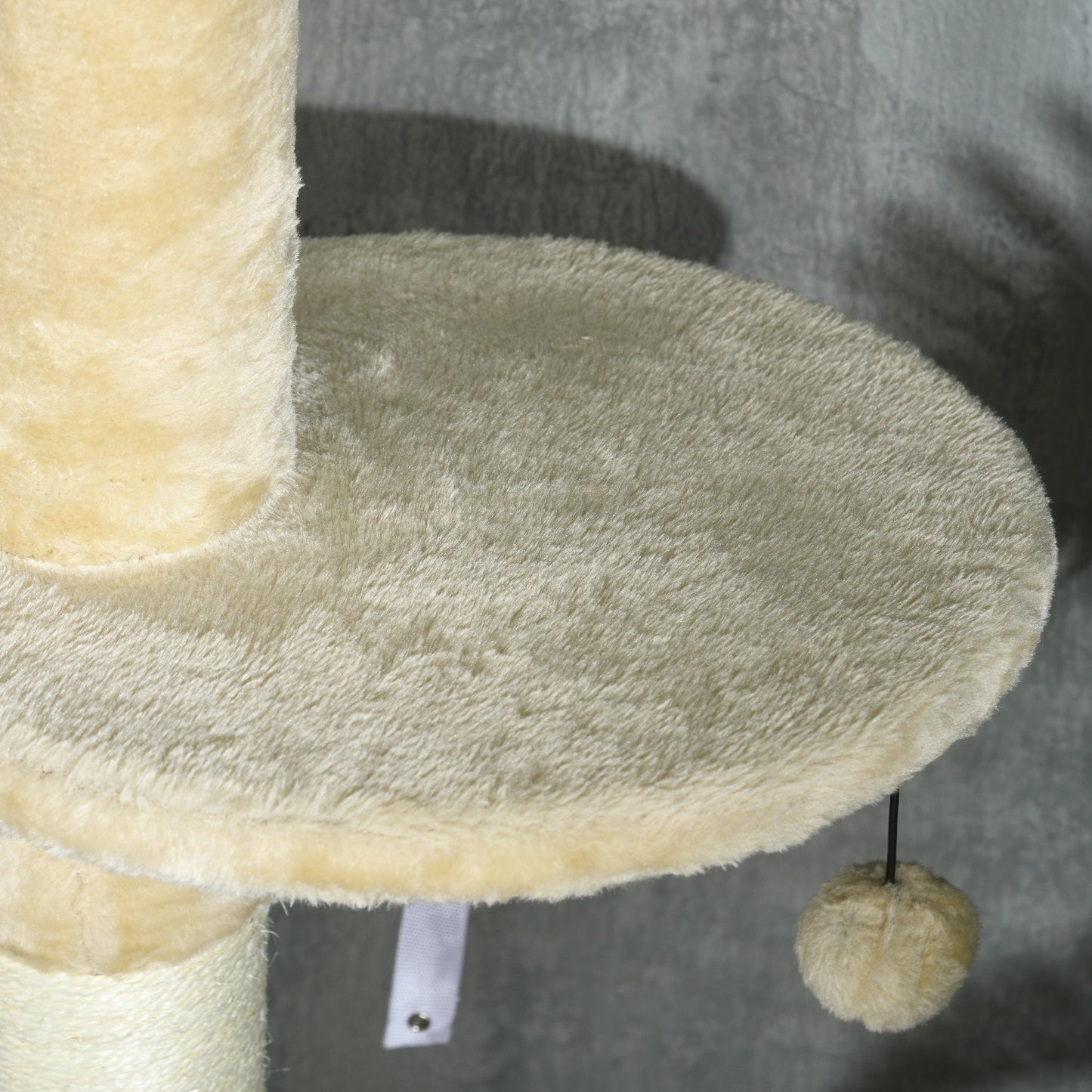 PawHut 255cm Cat Tree Tower for Indoor Cats, with Scratching Post, Cat House, Platform - Beige