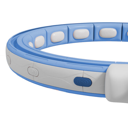 SPORTNOW Smart Weighted Hula Hoop, Massage Hula Ring w/ 16 Detachable Knots, 360√Ç¬∞ Auto-Rotating Ball, Digital Counter Light Blue