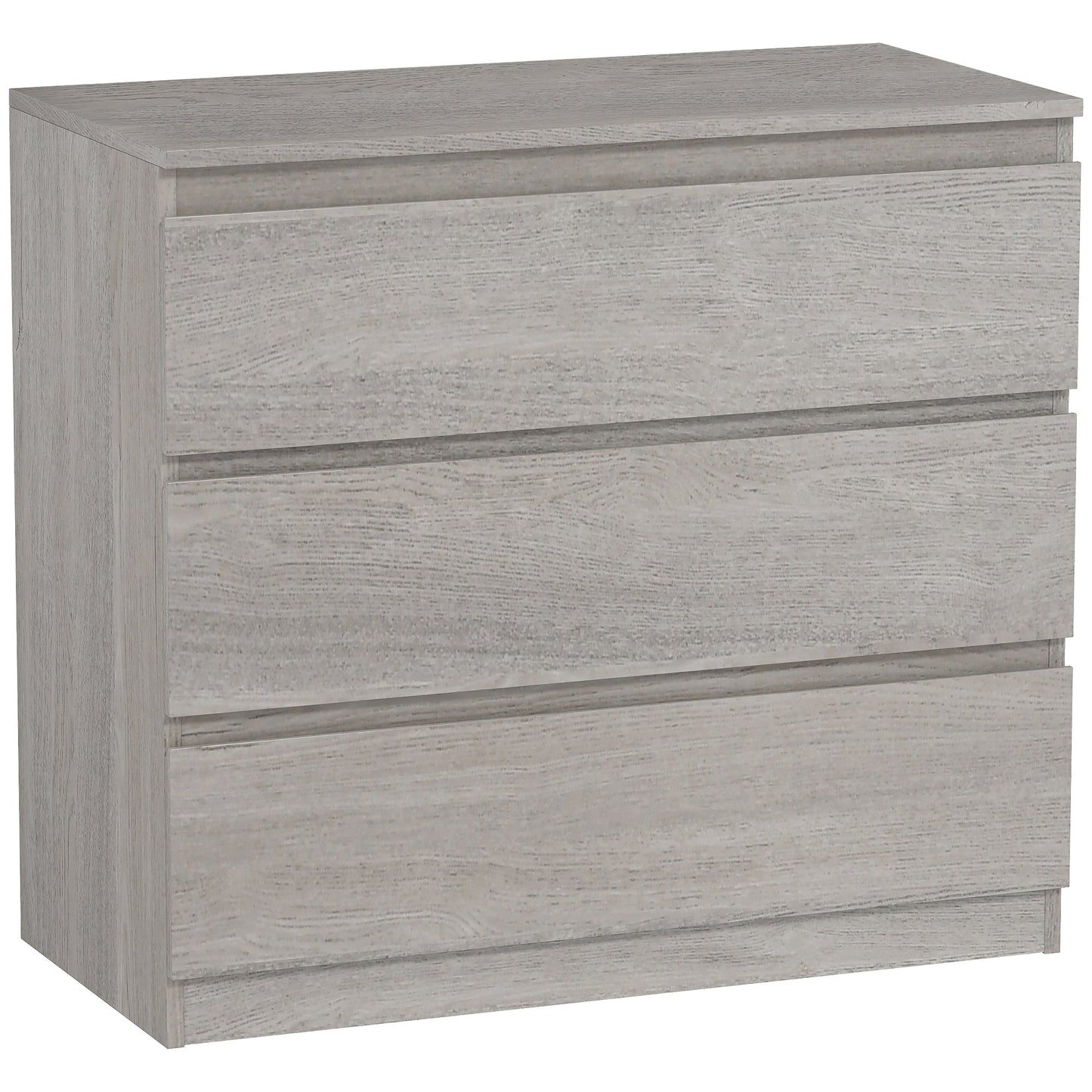 HOMCOM Chest of Three Drawers - Grey Wood Effect