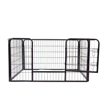 Pawhut Heavy Duty Pet Play Pen 125x80x70 cm-Black